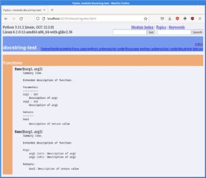 Abbildung 4: Ausgewertete Docstrings sehen Sie auf Wunsch optisch aufbereitet im Webbrowser ein.