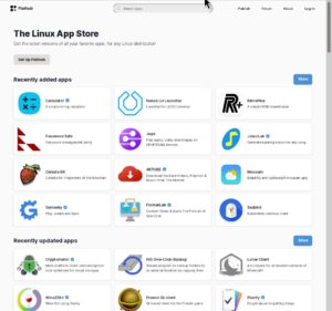 Abbildung 6: Das Flathub-Repository stellt unz&auml;hlige auf allen g&auml;ngigen Linux-Distributionen einsetzbare Anwendungspakete bereit.