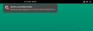 Abbildung 13: Kein Zwangs-Reboot: Im Hintergrund stellt Aeon Upgrades in einem nach dem Neustart aktiven Snapshot bereit. Leap soll auf Wunsch in Zukunft diese Systemarchitektur ebenfalls anbieten.
