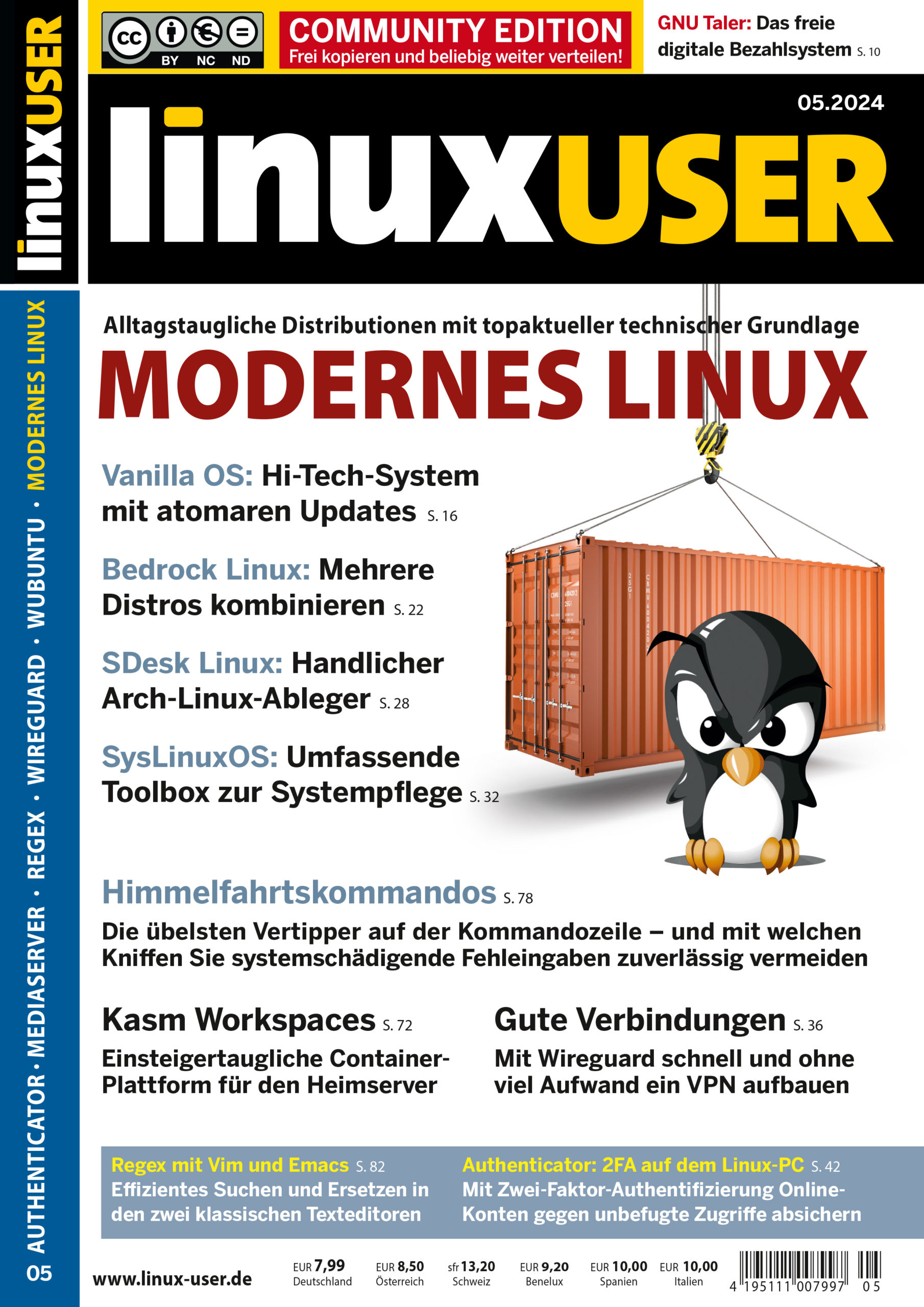 Heftcover LinuxUser Community Edition 05/2024