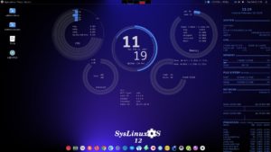 Abbildung 1: Ein Hingucker, der jedoch zwingend eine Full-HD-Aufl&ouml;sung ben&ouml;tigt: der Desktop von SysLinuxOS.