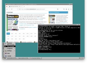 Abbildung 1: Der Window Manager Fvwm95 ahmt das Look & Feel von Windows 95 nach.