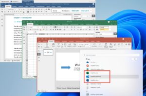 Abbildung 4: Über die Excel-, PowerPoint- und Word-Einträge im Startmenü starten Sie nicht Microsoft-Anwendungen, sondern OnlyOffice.