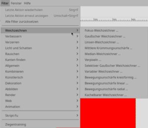 Abbildung 1: Egal, ob Sie einzelne Bildbereiche, Ebenen, oder ein komplettes Bild weichzeichnen m&ouml;chten: Gimp stellt verschiedene Varianten f&uuml;r sanfte &Uuml;berg&auml;nge, dynamische Bewegungen oder k&uuml;nstlerische Effekte bereit.