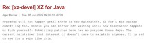 Abbildung 4: Mit E-Mails wie dieser bauten die Angreifer Druck auf den Betreuer der XZ&nbsp;Utils auf, mit dem Ziel, Jia Tan als Co-Maintainer mit entsprechenden Rechten zu platzieren.