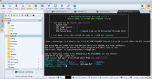 Abbildung 7: Sehr praktisch: Rechts das Terminal mit der SSH-Verbindung zu einem Raspberry Pi, links eine Darstellung per SFTP, die das grafische Arbeiten mit den Dateien erlaubt.