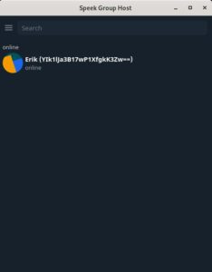 Abbildung 11: Etwas umst&auml;ndlich l&ouml;st Speek.Chat die Funktion zur Gruppenbildung.