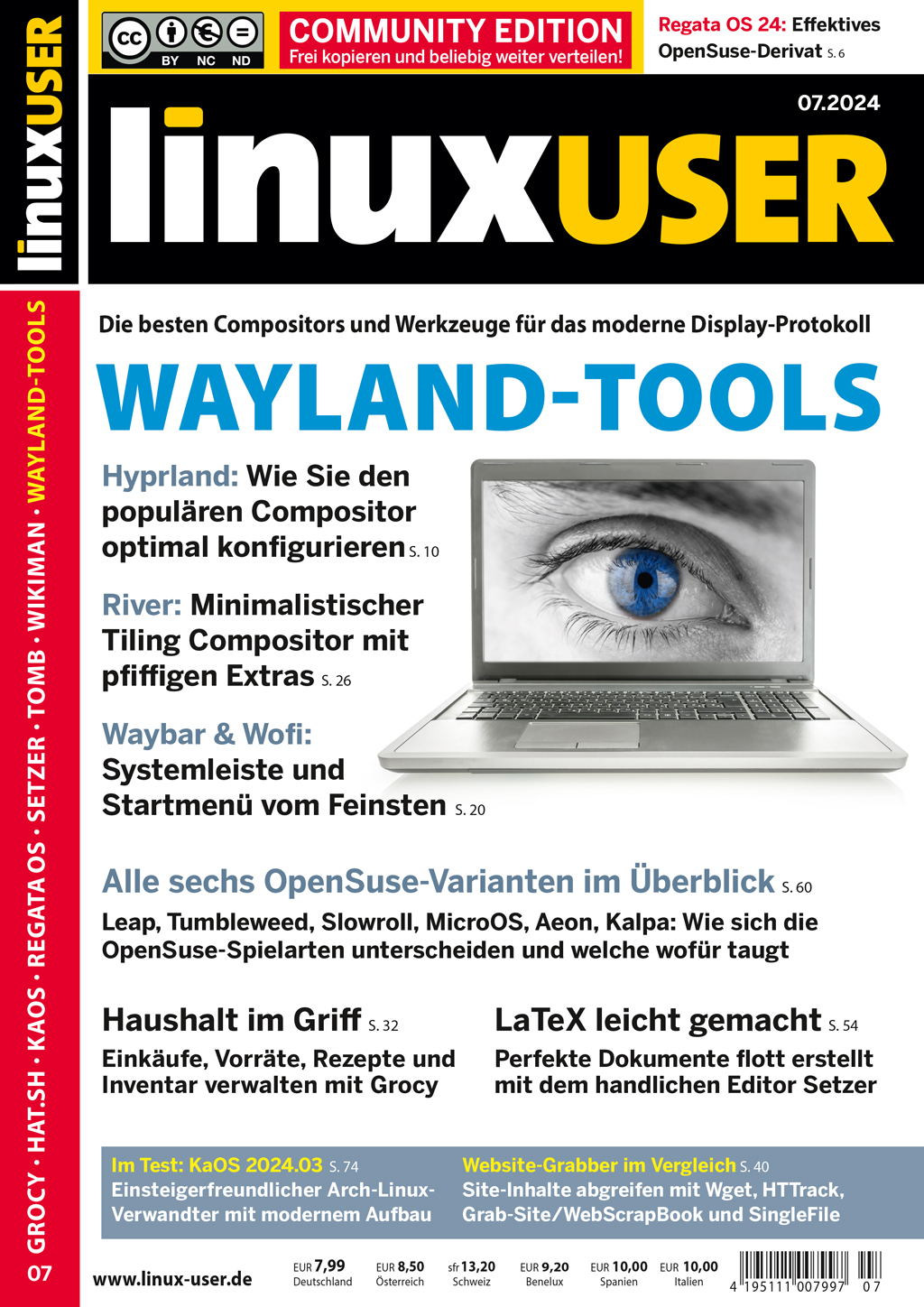 Heftcover LinuxUser Community Edition 07/2024