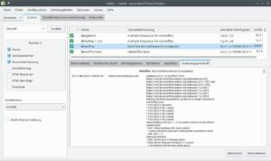Abbildung 2: Die meisten OpenSuse-Pakete dokumentieren ihre Versionsgeschichte akribisch.
