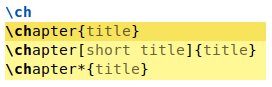 Abbildung 5: Die automatische Vervollst&auml;ndigung f&uuml;r LaTeX-Befehle erspart Ihnen eine Menge Tipparbeit.