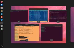 Abbildung 5: Zu viele Terminalfenster? Ein Klick auf das Terminal-Icon im Dash zeigt eine Übersicht.