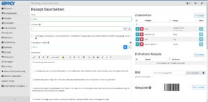 Abbildung 11: Rezepte tragen Sie in Grocy entweder h&auml;ndisch oder mit dem Addon Recipe Buddy ein. Das System identifiziert dann nicht vorr&auml;tige Zutaten und schreibt sie auch gleich auf den Einkaufszettel.