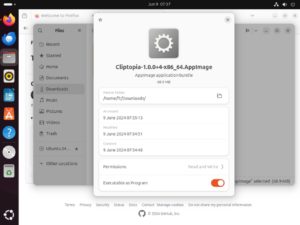 Abbildung 1: Das heruntergeladene Appimage m&uuml;ssen Sie vor dem ersten Start im Dateimanager ausf&uuml;hrbar machen.