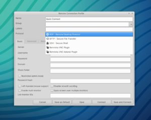 Abbildung 2: Ab der Version Standard aufwärts enthält MiniOS den Remote-Desktop-Client Remmina.