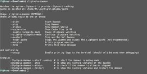 Abbildung 3: Im Terminal erlaubt der Daemon unter anderem die Einstellung der gew&uuml;nschten Puffergr&ouml;&szlig;e sowie das L&ouml;schen des Caches.