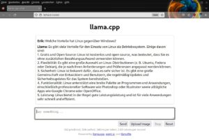 Abbildung 3: Nicht ausufernd, sondern auf das Wesentliche bezogen – so antwortet Llamafile mit dem LLaVA-Sprachmodell.