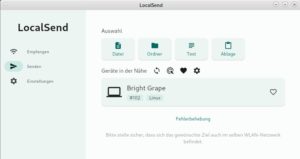 Abbildung 4: LocalSend kann nicht nur Dateien, sondern auch Textinhalte im LAN versenden.
