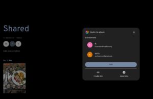 Abbildung 11: Der Menüpunkt <span class="ui-element">Sharing</span> bietet zwei Möglichkeiten, Medien mit anderen zu teilen. Hier wird ein registrierter User der Plattform in den Ordner <span class="ui-element">Shared</span> eingeladen.