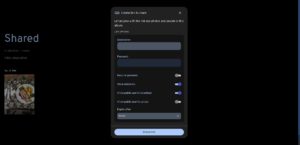 Abbildung 12: Medien lassen sich per Link auch mit nicht registrierten Usern teilen. Die Erstellung in der Maske legt die Bedingungen fest.