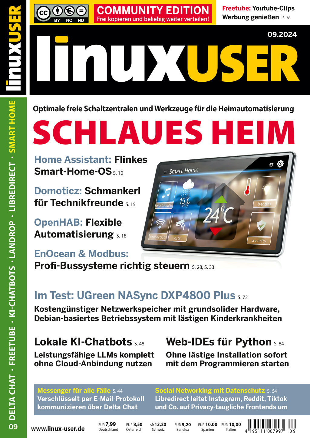 Heftcover LinuxUser Community Edition 09/2024