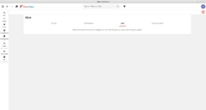 Abbildung 1: Freetube &ouml;ffnet eine nahezu leere, daf&uuml;r aber weitgehend selbsterkl&auml;rende Oberfl&auml;che.
