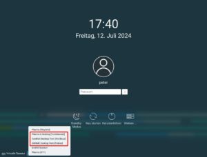 Abbildung 2: &Auml;hnlich wie sich Startmen&uuml;eintr&auml;ge f&uuml;r Anwendungen aus einer Distrobox anlegen lassen, klappt das auch f&uuml;r in einem Container installierte Desktop-Umgebungen.