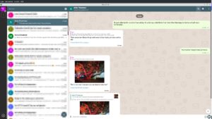 Abbildung 3: Im Verlauf auf der linken Seite werden Chats und die E-Mails der benutzten Adresse gleichberechtigt angezeigt.