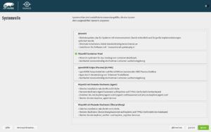 Abbildung 7: Der <span class="ui-element">MicroOS Container-Host</span> installiert Distrobox und den Containermanager Podman vor.