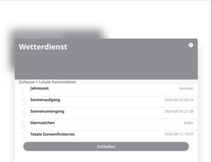 Abbildung 11: Ge&ouml;ffnete Karte der Wetterberichtsanwendung.