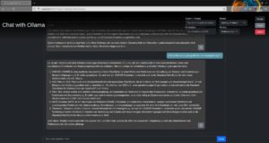 Abbildung 12: Die webbasierte Oberfl&auml;che Ollama-ui macht den Umgang mit dem Chatbot zum Kinderspiel.