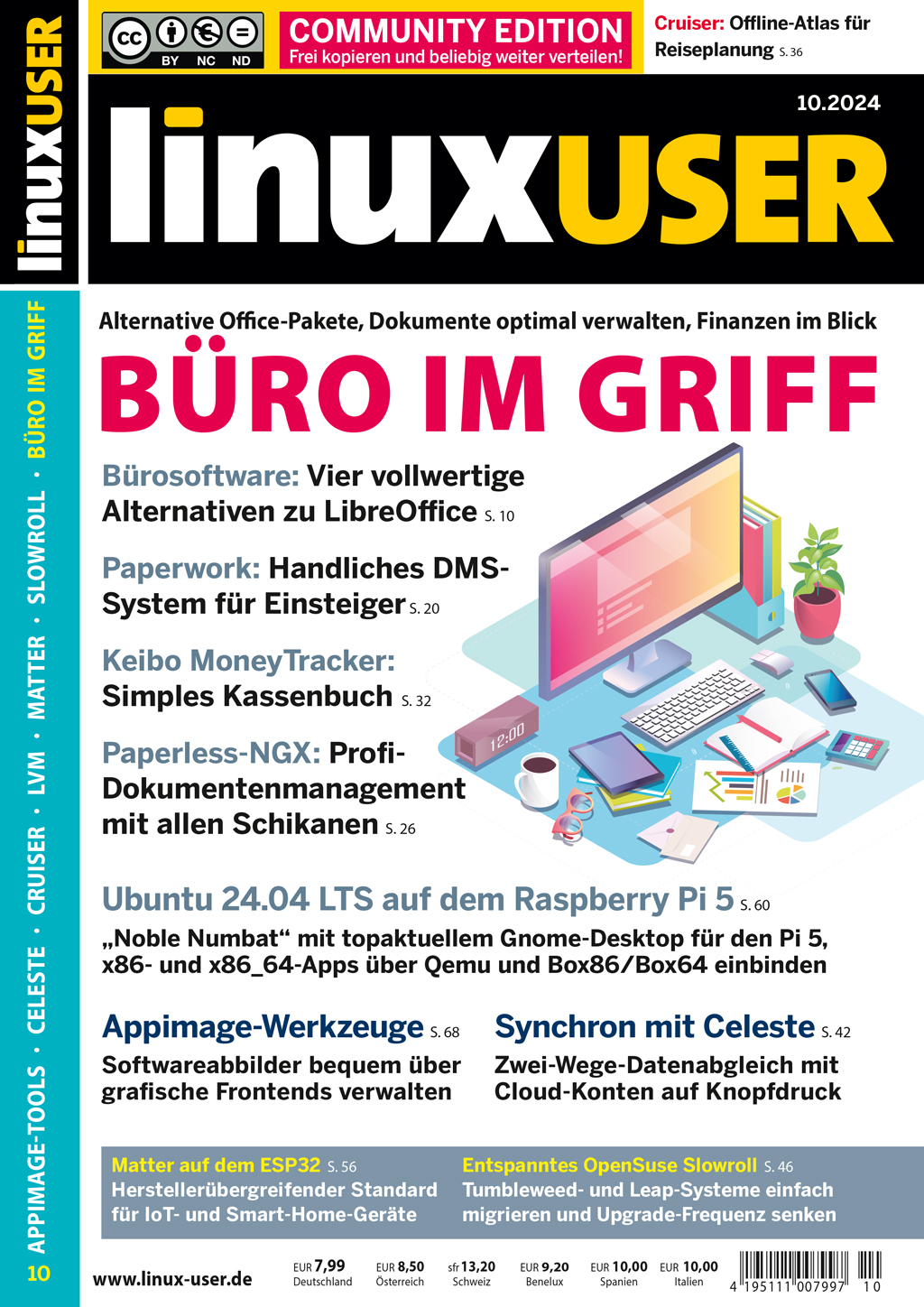 Heftcover LinuxUser Community Edition 10/2024
