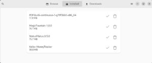 Abbildung 2: AppimagePool zeigt die installierten Anwendungen &uuml;bersichtlich in einer Liste an.