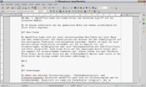 Abbildung 2: Die Oberfl&auml;che von OpenOffice wirkt optisch veraltet, l&auml;sst sich jedoch effizient bedienen.