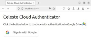 Abbildung 2: Das erste Login erfordert eine Anmeldung bei Ihrem Cloud-Anbieter, im Bild bei Google Drive.