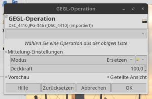 Abbildung 4: Das Werkzeug <span class="ui-element">GEGL-Operation</span> liefert Funktionen, die nicht immer selbsterkl&auml;rend ausfallen.