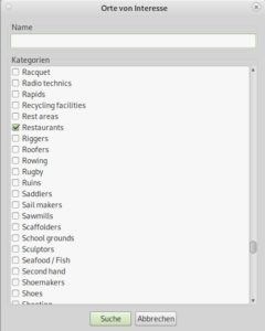 Abbildung 6: Welche interessanten Orte (POIs) die Karte anzeigen soll, legen Sie in einer Liste fest.