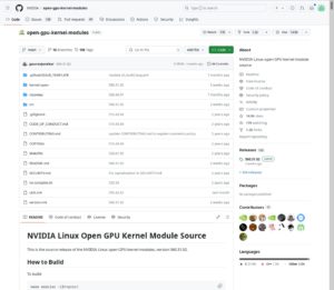 Abbildung 6: Immer noch schwer zu glauben: Der Quellcode des Nvidia-Kernel-Moduls liegt jetzt auf Github.