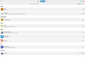 Abbildung 7: Installierte Apps erscheinen nach Kategorien gruppiert in Listenform.