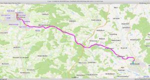 Abbildung 8: Cruiser berechnet auch offline Routen zwischen Orten.