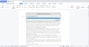 Abbildung 12: Beim Import und Export von PDF-Dateien versagt WPS Office komplett.