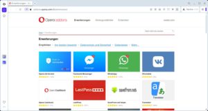 Abbildung 4: Opera bietet einen eigenen Store für Plugins an, ermöglicht aber auch das Installieren aus dem Chrome Web Store.