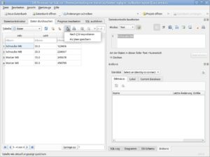 Abbildung 6: &Uuml;ber die Exportfunktion des GUI-Clients Sqlitebrowser speichern Sie die Daten als CSV-Datei.