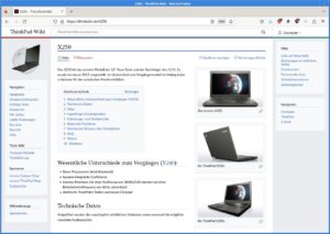 Abbildung 6: Das Thinkpad-Wiki liefert Informationen zum X250.
