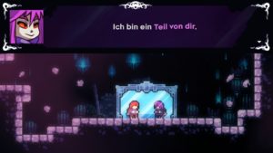 Abbildung 8: Madelines schlechte Gedanken und Gefühle nehmen eine körperliche Form an und materialisieren sich in der Figur Badeline.