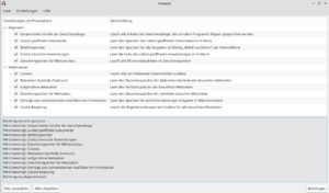 Abbildung 11: Sweeper dient dem Löschen obsoleter Datenbestände.