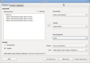 Abbildung 18: In LO&nbsp;Writer &uuml;bernehmen Sie die Informationen aus der Datenbank f&uuml;r den Seriendruck.