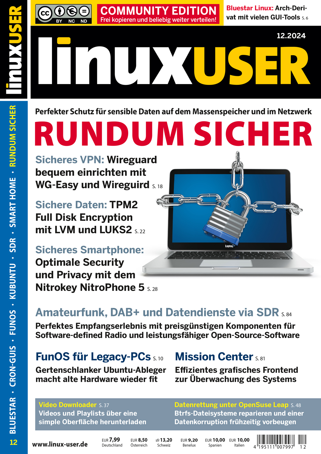 Heftcover LinuxUser Community Edition 12/2024
