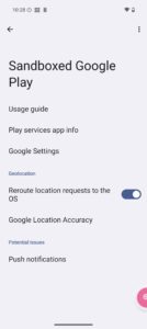 Abbildung 2: GrapheneOS empfiehlt f&uuml;r zus&auml;tzliche Apps den Google Play Store, den es bei der Installation in eine Sandbox sperrt.