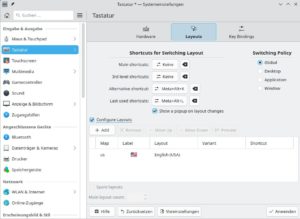 Abbildung 3: Das urspr&uuml;nglich englische Tastaturlayout gilt es, an die deutschen Gegebenheiten anzupassen.