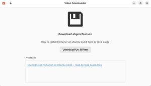 Abbildung 3: Nach Abschluss des Downloads gelangen Sie per Mausklick sofort zur heruntergeladenen Datei.